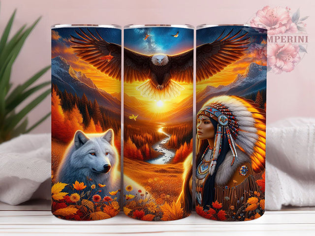 Native Tribal Woman Tumbler Wrap, Indigenous Woman Tumbler, Tribal Woman Sublimation, Cultural Heritage Cup, Native Pride Drinkware, Ethnic Woman Mug, Indigenous Art Digital Sublimation Li Zamperini 