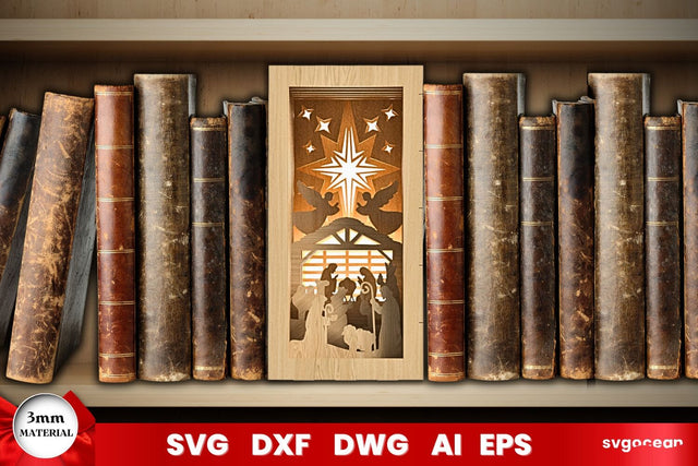 Nativity Book Nook Laser Cut SVG SvgOcean 