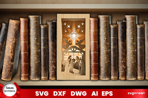 Nativity Book Nook Laser Cut SVG SvgOcean 