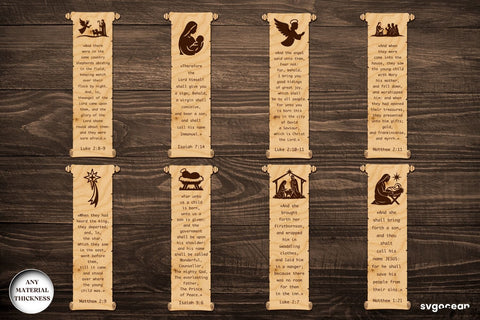 Nativity Bookmarks SVG Bundle SVG SvgOcean 