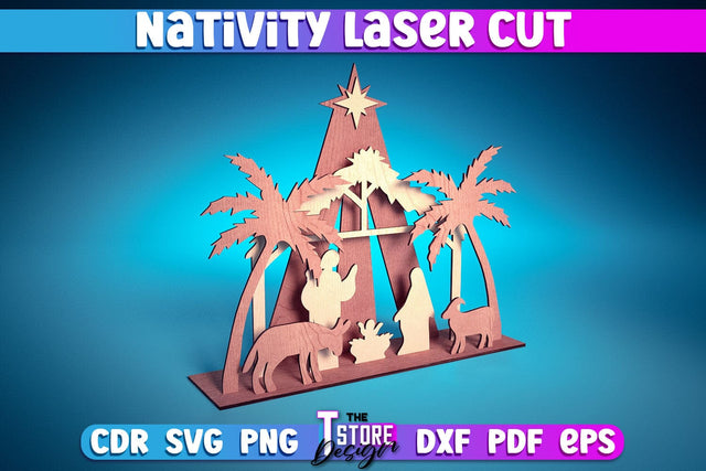 Nativity Christmas | Christmas Design | Christmas Nativity Scene | CNC File SVG The T Store Design 
