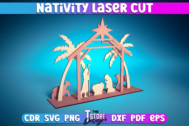 Nativity Christmas | Christmas Design | Christmas Nativity Scene | CNC File SVG The T Store Design 