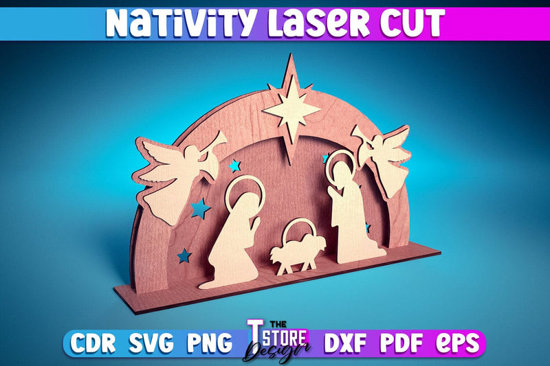 Nativity Christmas | Christmas Design | Christmas Nativity Scene | CNC File SVG The T Store Design 