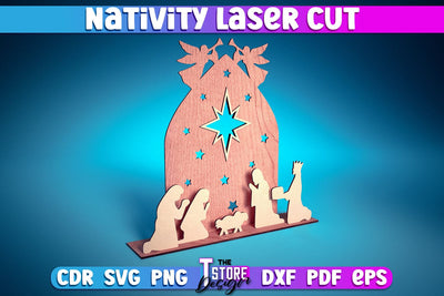 Nativity Christmas | Christmas Design | Christmas Nativity Scene | CNC File SVG The T Store Design 