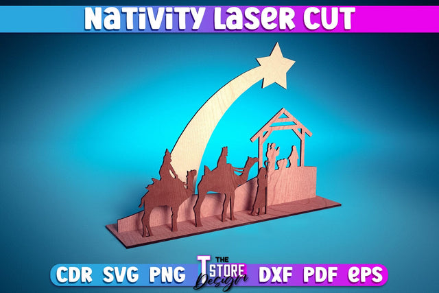 Nativity Christmas | Christmas Design | Christmas Nativity Scene | CNC File SVG The T Store Design 