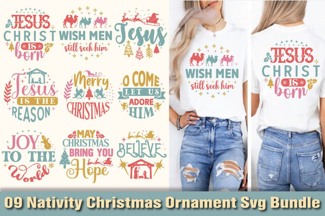 Nativity Christmas Ornament Svg Bundle SVG Angelina750 