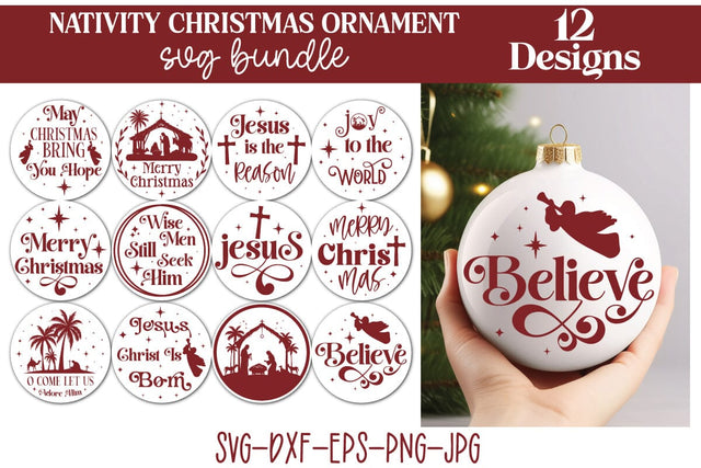 Nativity Christmas Ornament SVG Bundle SVG Crafty Ideas 