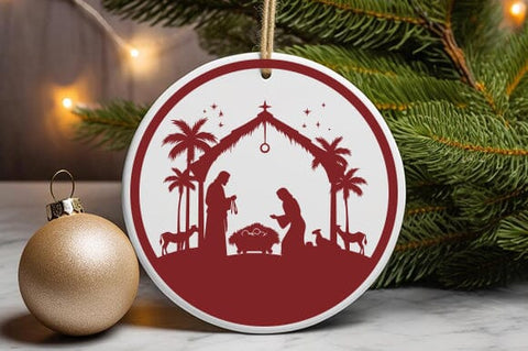 Nativity Christmas Ornament SVG Bundle SVG Crafty Ideas 