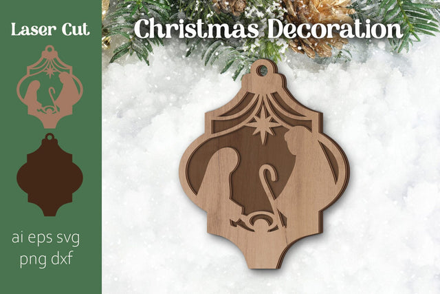 Nativity Christmas ornament svg, Layered decoration SVG AnastasiyaArtDesign 