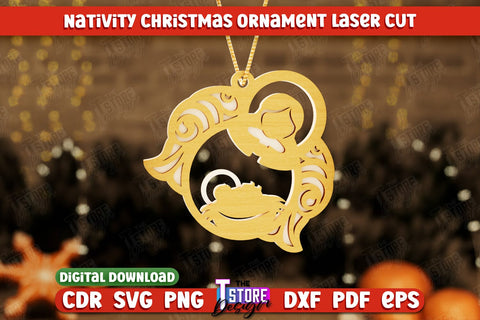 Nativity Christmas Ornaments Bundle | Christmas Tree Toy | Nativity Scene | Christmas Eve | CNC Files SVG The T Store Design 