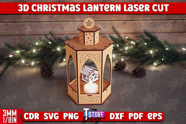 Nativity Christmas Scene | Christmas Lantern | 3D Shadow Lantern | Christmas Decor | Holiday | Shadow Scene | Christmas Scene Candle Holder | CNC File SVG The T Store Design 