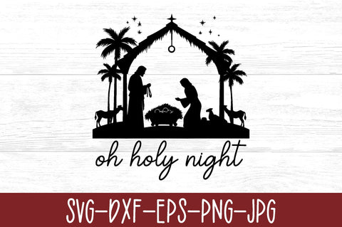 Nativity Christmas Svg Bundle. Christian Round Ornaments, SVG, Dxf, Png ...