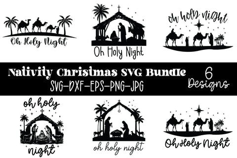 Nativity Christmas Svg Bundle. Christian Round Ornaments, SVG, Dxf, Png, Jpg, Eps, Pdf, Nativity Christmas Ornament Svg Bundle Christmas Svg SVG Crafty Ideas 