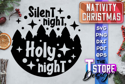 Nativity Christmas SVG | Christmas Design | Christian Round Ornaments | SVG File SVG The T Store Design 