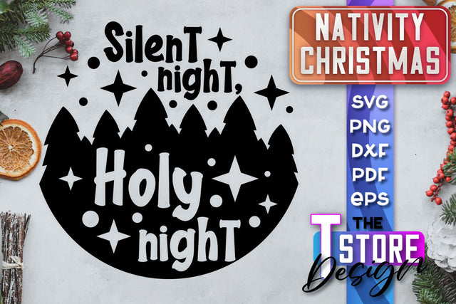 Nativity Christmas SVG | Christmas Design | Christian Round Ornaments | SVG File SVG The T Store Design 