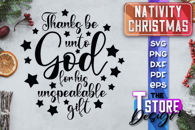 Nativity Christmas SVG | Christmas Design | Christian Round Ornaments | SVG File SVG The T Store Design 