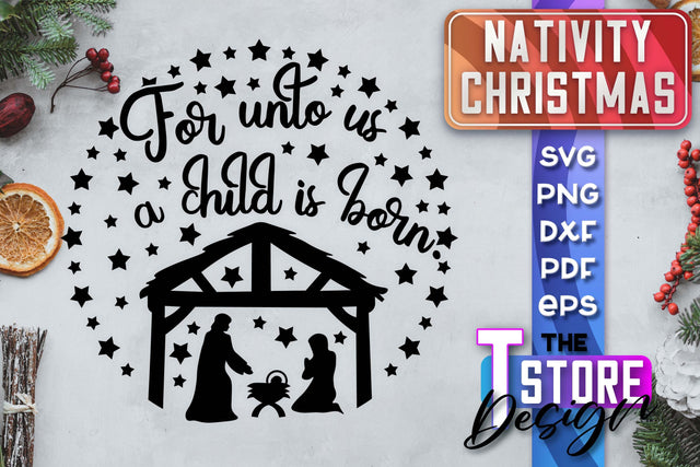 Nativity Christmas SVG | Christmas Design | Christian Round Ornaments | SVG File SVG The T Store Design 