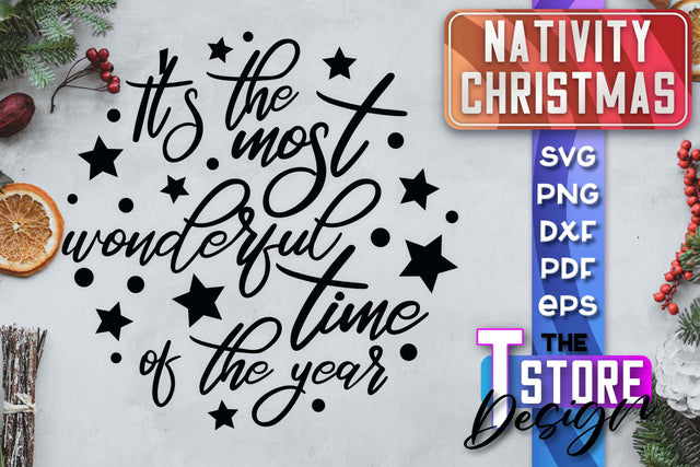 Nativity Christmas SVG | Christmas Design | Christian Round Ornaments | SVG File SVG The T Store Design 