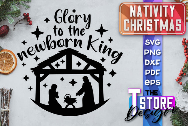 Nativity Christmas SVG | Christmas Design | Christian Round Ornaments | SVG File SVG The T Store Design 