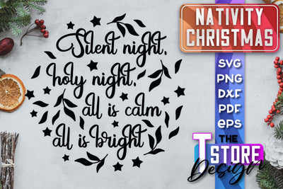 Nativity Christmas SVG | Christmas Design | Christian Round Ornaments | SVG File SVG The T Store Design 