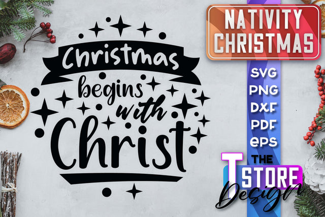 Nativity Christmas SVG | Christmas Design | Christian Round Ornaments | SVG File SVG The T Store Design 