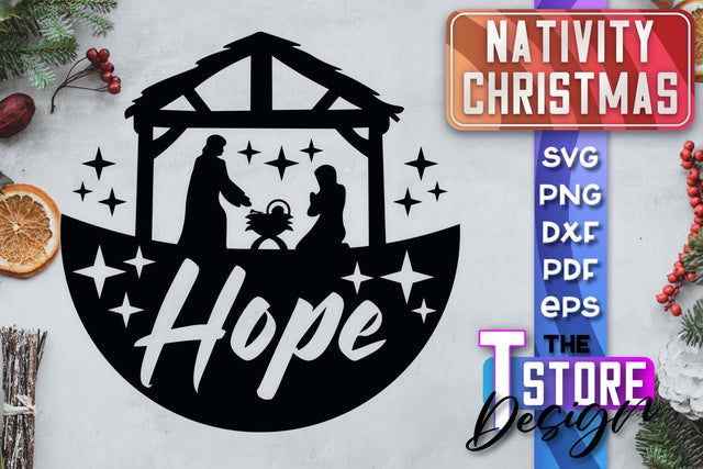 Nativity Christmas SVG | Christmas Design | Christian Round Ornaments | SVG File SVG The T Store Design 