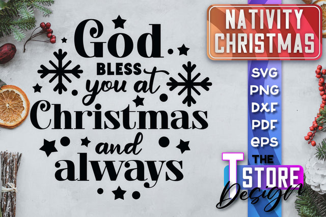 Nativity Christmas SVG | Christmas Design | Christian Round Ornaments | SVG File SVG The T Store Design 