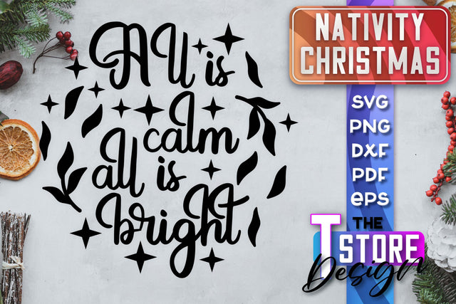 Nativity Christmas SVG | Christmas Design | Christian Round Ornaments | SVG File SVG The T Store Design 
