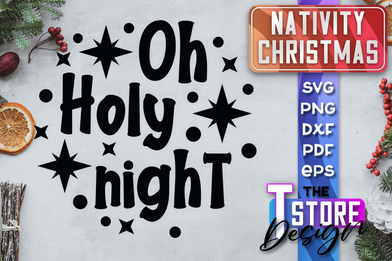 Nativity Christmas SVG | Christmas Design | Christian Round Ornaments | SVG File SVG The T Store Design 