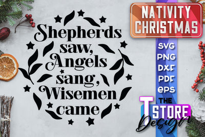 Nativity Christmas SVG | Christmas Design | Christian Round Ornaments | SVG File SVG The T Store Design 