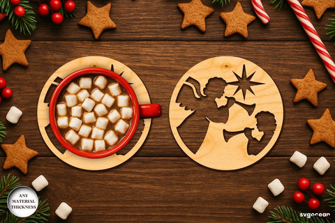Nativity Coffee Coasters SVG Bundle SVG SvgOcean 