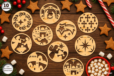 Nativity Coffee Coasters SVG Bundle SVG SvgOcean 