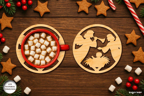 Nativity Coffee Coasters SVG Bundle SVG SvgOcean 
