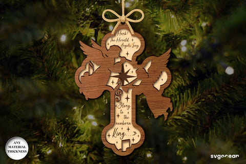 Nativity Cross Ornaments Laser Cut SVG SvgOcean 