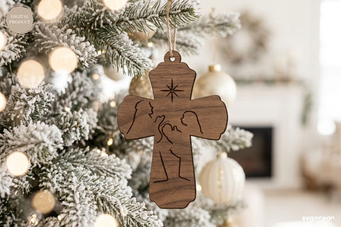 Nativity Cross Ornaments SVG Bundle SVG SvgOcean 