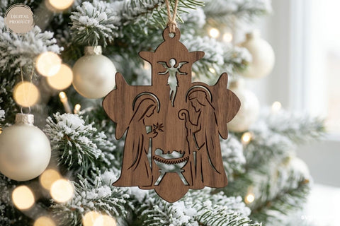 Nativity Cross Ornaments SVG Bundle SVG SvgOcean 