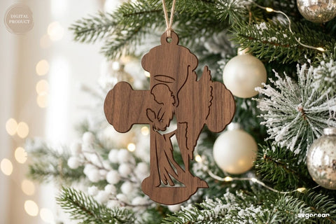 Nativity Cross Ornaments SVG Bundle SVG SvgOcean 