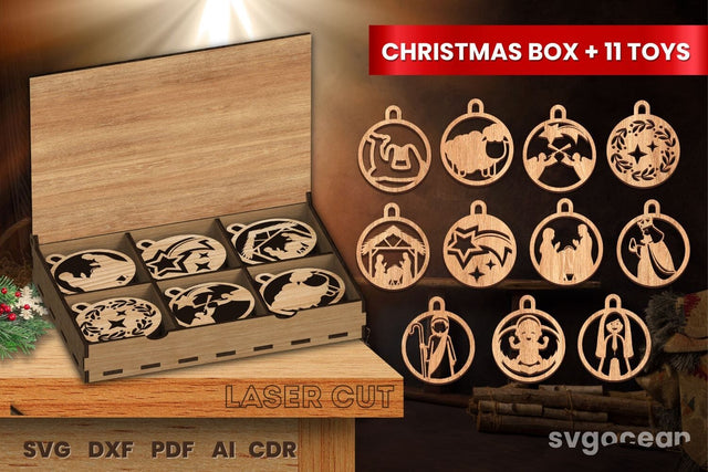 Nativity Gift Box Laser Cut SVG SvgOcean 