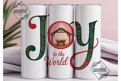 Nativity Joy Christmas Tumbler Wrap Sublimation sassyprint 