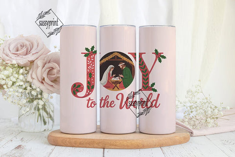 Nativity Joy Christmas Tumbler Wrap Sublimation sassyprint 