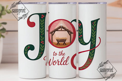 Nativity Joy Christmas Tumbler Wrap Sublimation sassyprint 