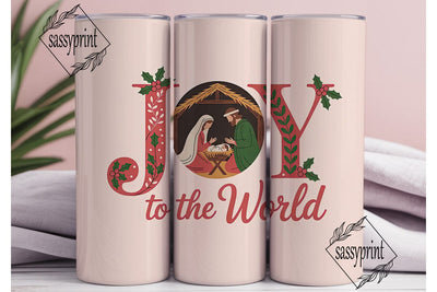Nativity Joy Christmas Tumbler Wrap Sublimation sassyprint 