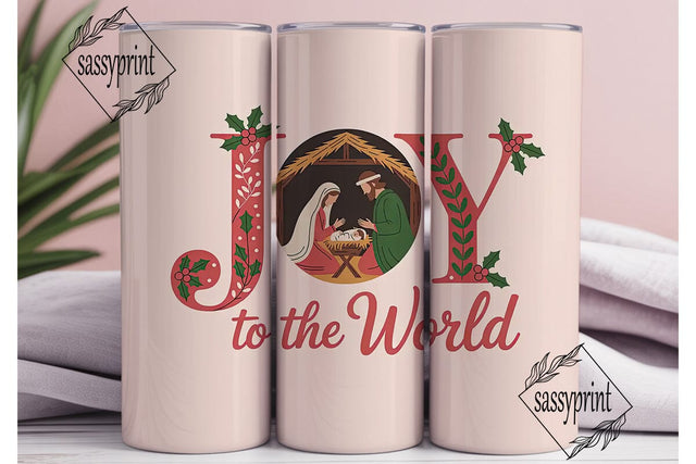 Nativity Joy Christmas Tumbler Wrap Sublimation sassyprint 