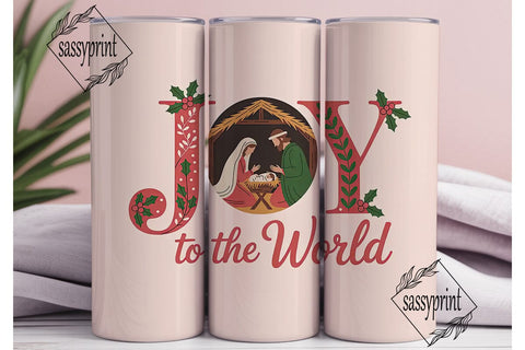 Nativity Joy Christmas Tumbler Wrap Sublimation sassyprint 