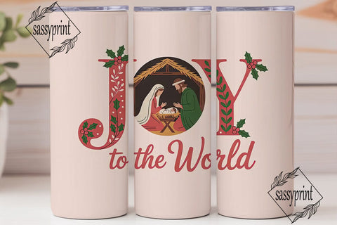 Nativity Joy Christmas Tumbler Wrap Sublimation sassyprint 