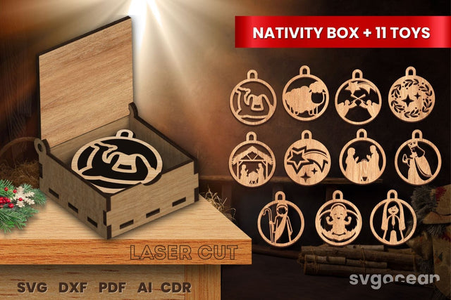 Nativity Laser Cutting Box SVG SvgOcean 