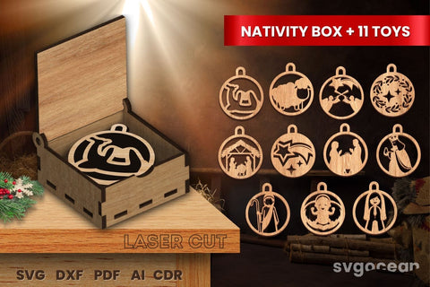 Nativity Laser Cutting Box SVG SvgOcean 