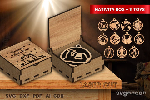 Nativity Laser Cutting Box SVG SvgOcean 