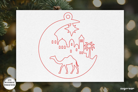 Nativity Moon Ornament Bundle SVG SvgOcean 