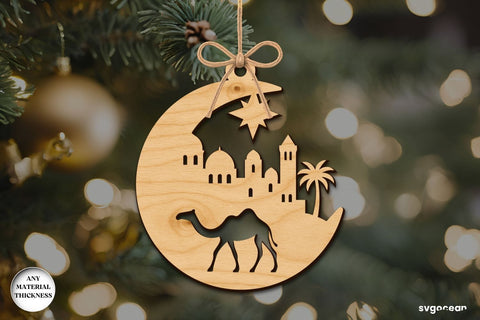 Nativity Moon Ornament Bundle SVG SvgOcean 